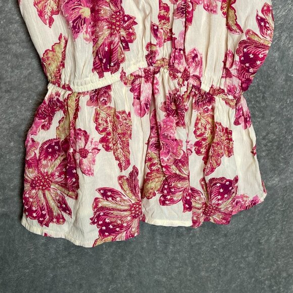 Old Navy Women Colorful Girly Floral Bloomcore Boho Blouson Peplum Tank Top XS - Picture 5 of 13